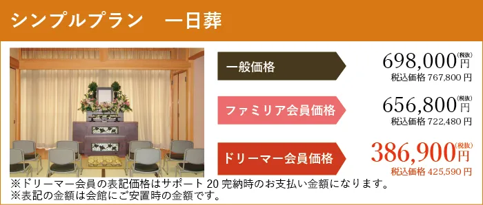 シンプルプラン　一日葬